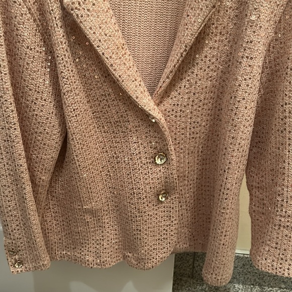 ECI NY bran rose gold glitter blazer - Picture 4 of 5